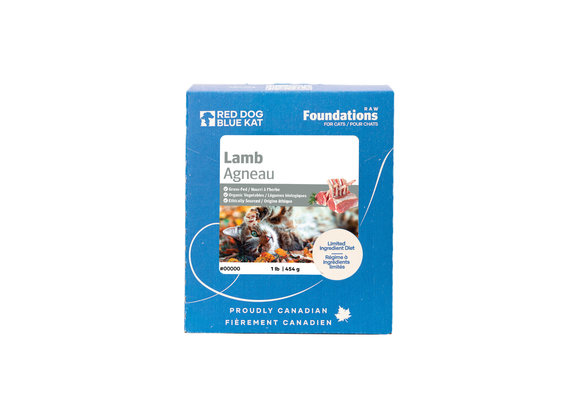Red Dog Blue Kat Foundations Lamb Recipe for Cats 4 x 1/4 lb