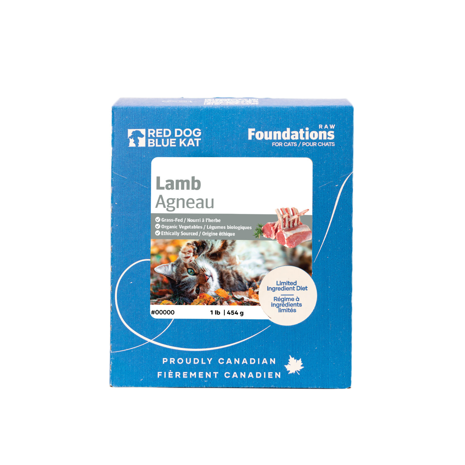 Red Dog Blue Kat Foundations Lamb Recipe for Cats 4 x 1/4 lb