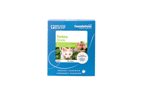 Red Dog Blue Kat Foundations Turkey Recipe for Cats 1 lb