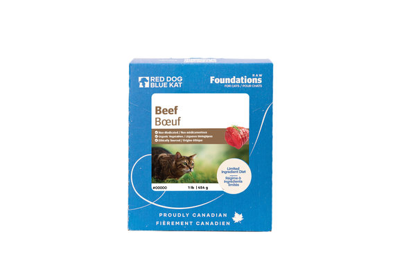 Red Dog Blue Kat Foundations Beef Recipe for Cats 1lb