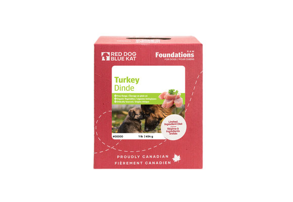 Red Dog Blue Kat Foundations Turkey Recipe for Dogs 1lb