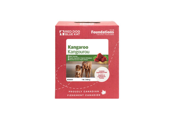 Red Dog Blue Kat Foundations Kangaroo Recipe for Dogs 4 x 1/4lb