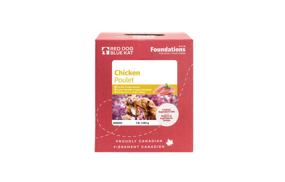 Red Dog Blue Kat Foundations Chicken Recipe for Dogs 4 x 1/4lb