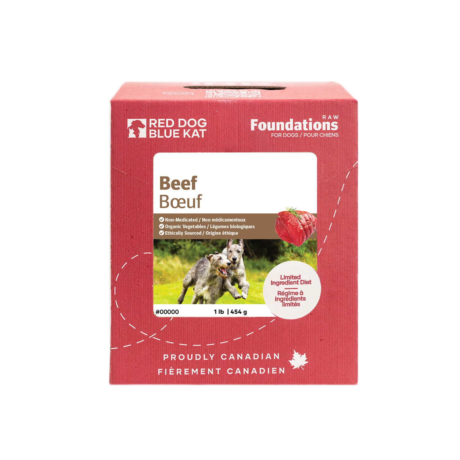 Red Dog Blue Kat Foundations Beef Recipe for Dogs 4 x 1/4