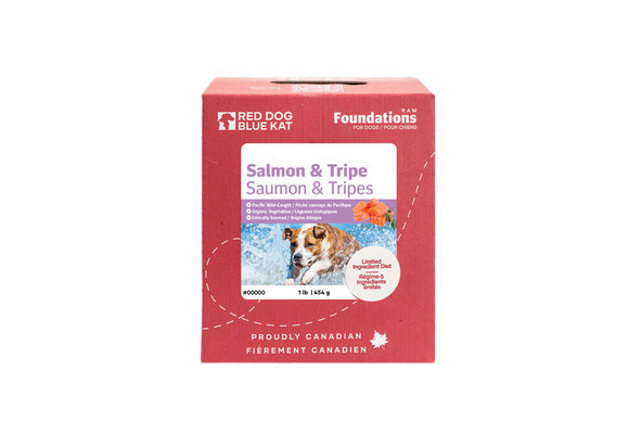 Red Dog Blue Kat Foundations Salmon & Tripe Recipe for Dogs1lb