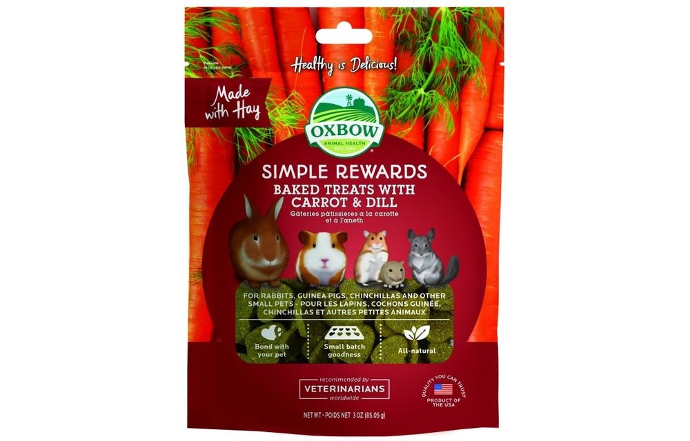 OXBOW Simple Rewards Baked Treats w/ Carrot & Dill 3oz