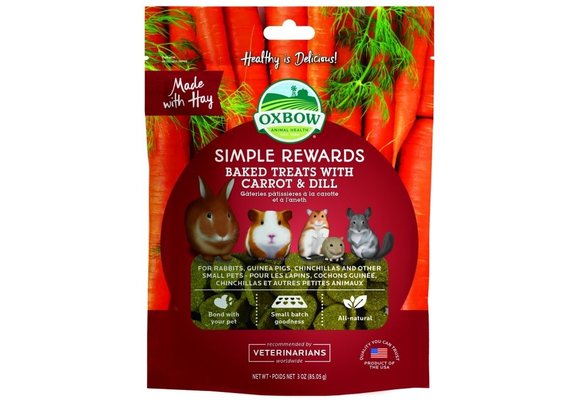 OXBOW Simple Rewards Baked Treats w/ Carrot & Dill 3oz