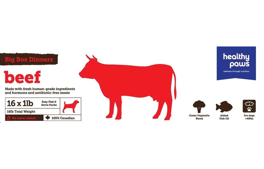 Healthy Paws Big Box Dinner - Beef 16 x 1Lb
