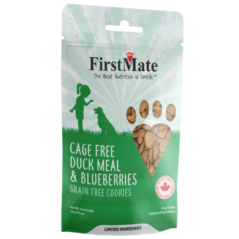 First Mate Dog Treat Duck & Blueberry 8 oz Woofy's by Paw Street Market