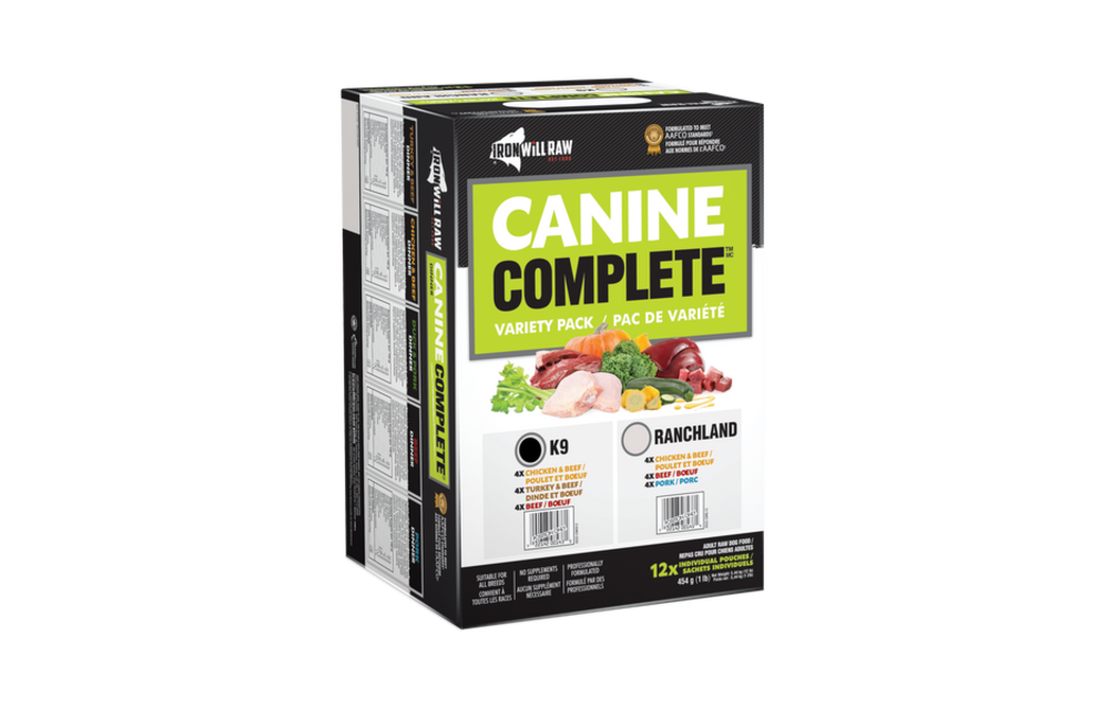 Iron Will Raw Complete K9 Variety Pack 12/1 lb