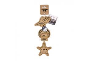 Tall Tails Natural Leather 3-Seashells