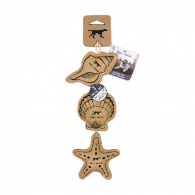 Tall Tails Natural Leather 3-Seashells