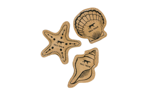 Tall Tails Natural Leather 3-Seashells
