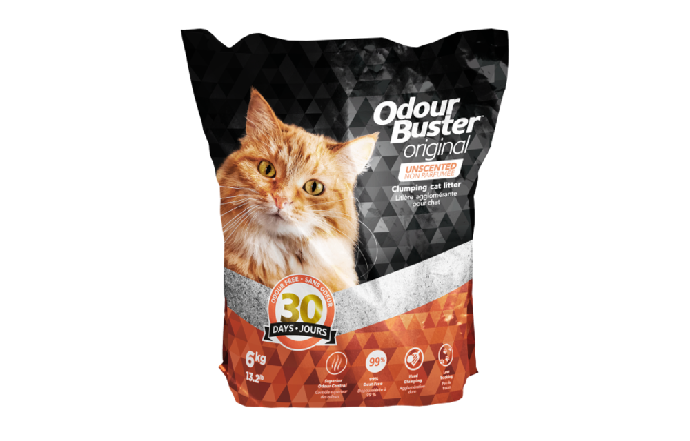 Odour Buster Litière pour chat non-parfumée - 12 kg