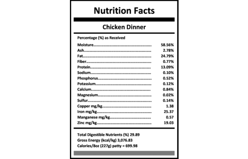 *Disc Size*Carnivora Chicken Dinner 25lb