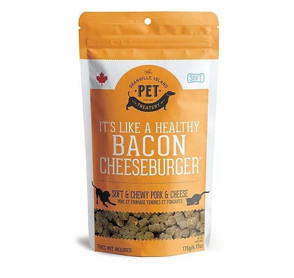 Granville Island Pet Treatery Bacon Cheeseburger, Pork & Cheese Dog 175 g
