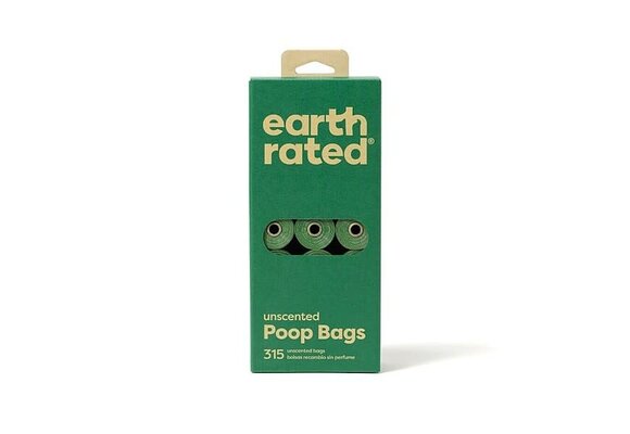 Earth Rated Bio Poop Bags Unscented 315pk Rolls