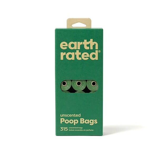 Earth Rated Bio Poop Bags Unscented 315pk Rolls