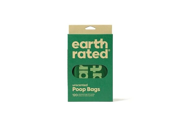 Earth Rated Bio Poop Bags Unscented with Handle 120pk