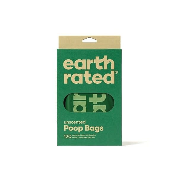 Earth Rated Bio Poop Bags Unscented with Handle 120pk
