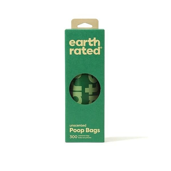 Earth Rated Bio Poop Bags Unscented 300pk Roll