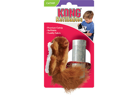 Kong Cat Refillable Catnip Squirrel