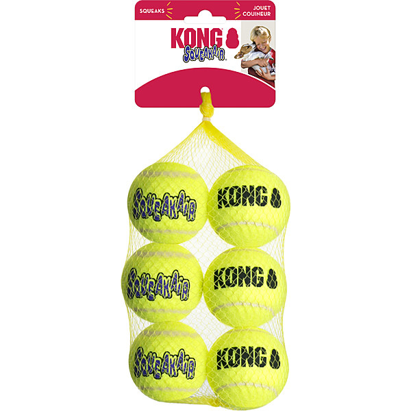 Kong Squeaker Tennis Balls Medium 6pk