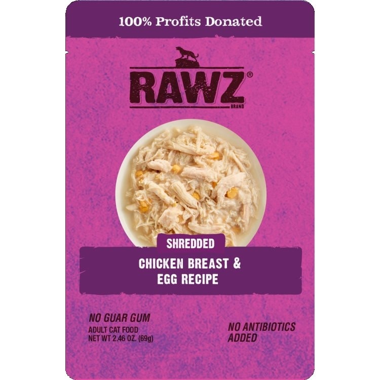 RAWZ Shredded Chicken & Egg 69g Cat