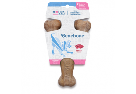Benebone Puppy Wishbone Bacon Medium
