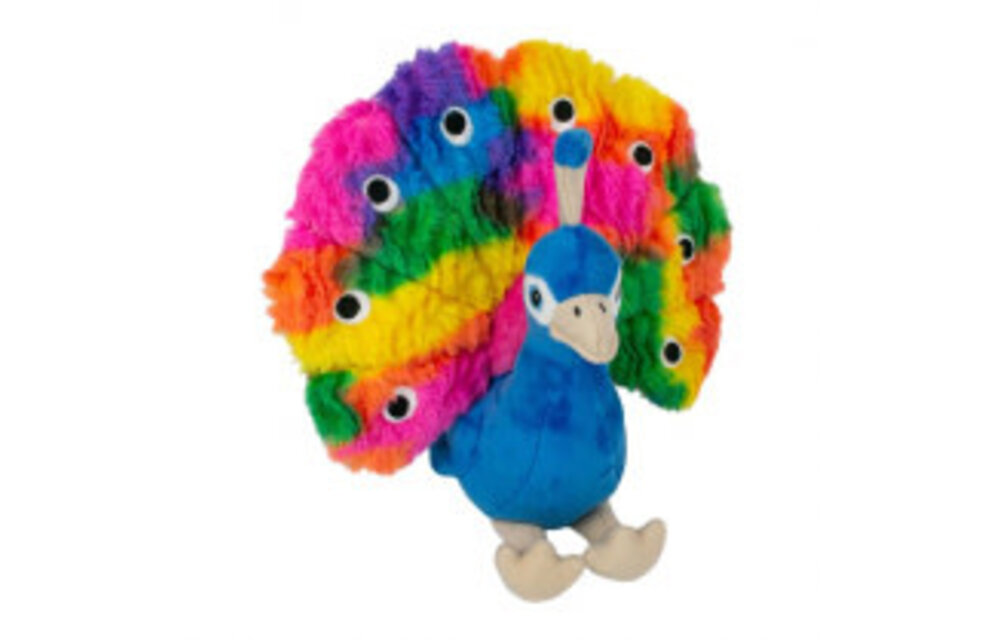 *Disc*Tall Tails Plush Peacock Squeaker Toy
