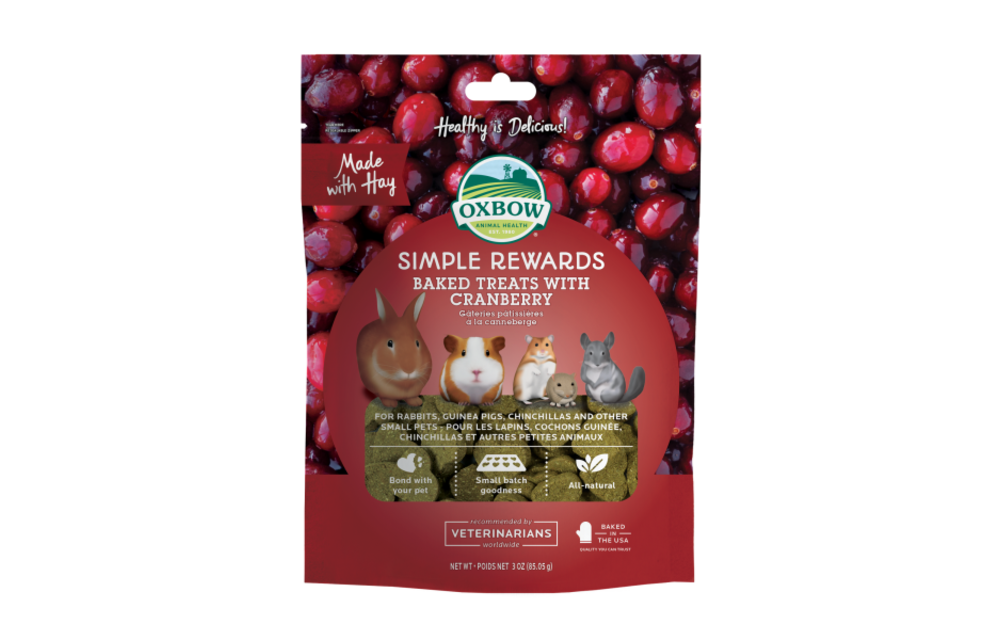 OXBOW Simple Rewards Baked Treats w/ Cranberry 3oz