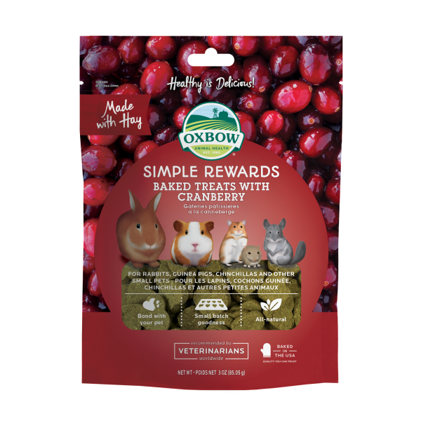 OXBOW Simple Rewards Baked Treats w/ Cranberry 3oz