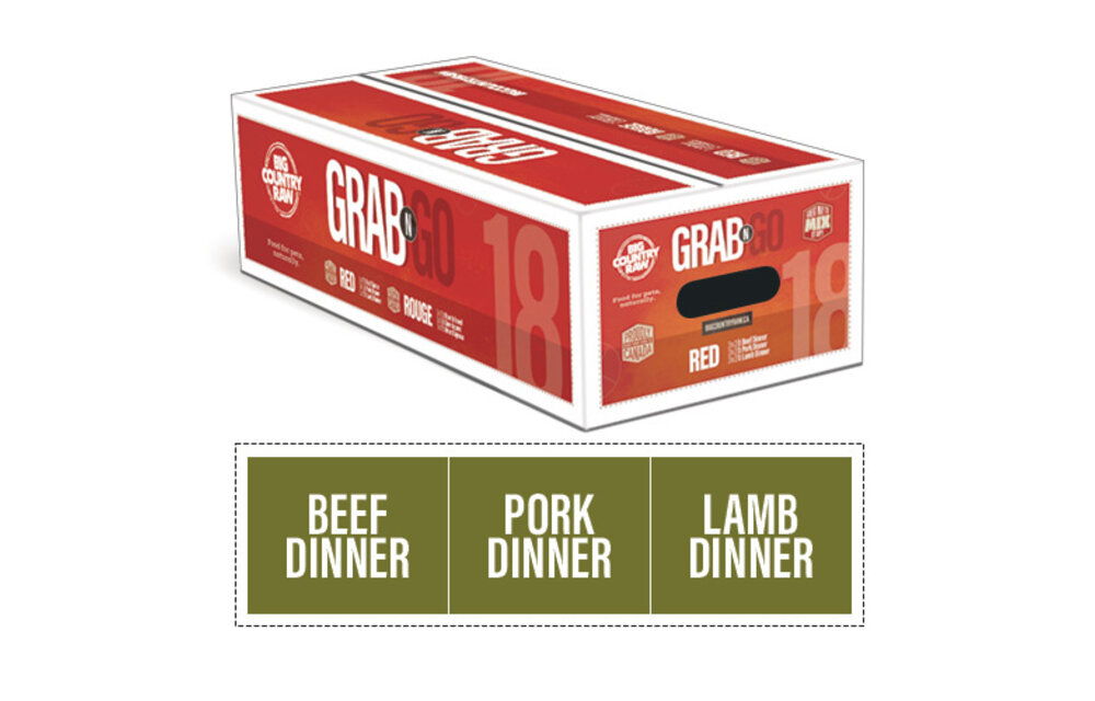 Big Country Raw Grab N Go Red Deal Dog 9 x 2 lb