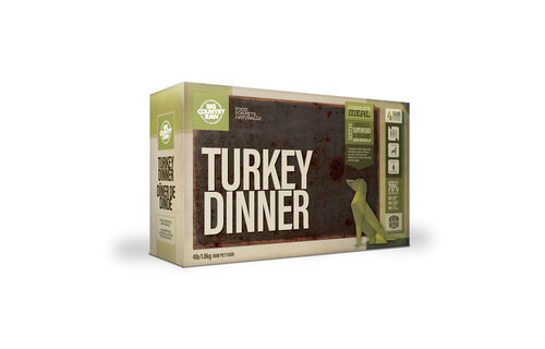 Big Country Raw Turkey Dinner Dog 4 x 1 lb