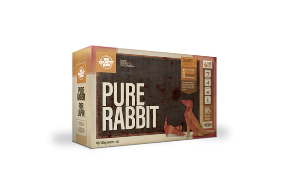 Big Country Raw Pure Rabbit Dog 4 x 1 lb Ctn