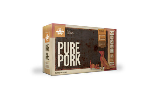 Big Country Raw Pure Pork Dog 4x1 lb