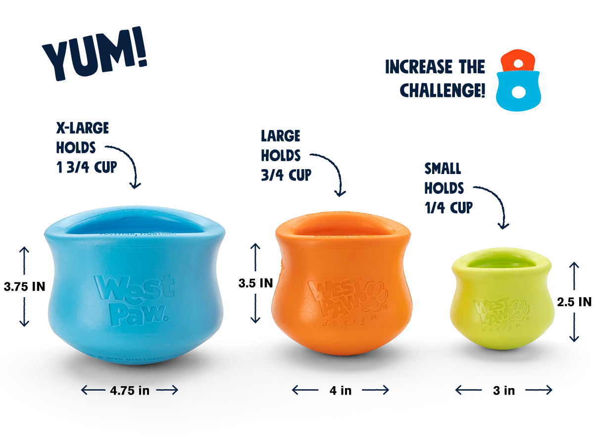 West Paw Toppl Small 3" Aqua