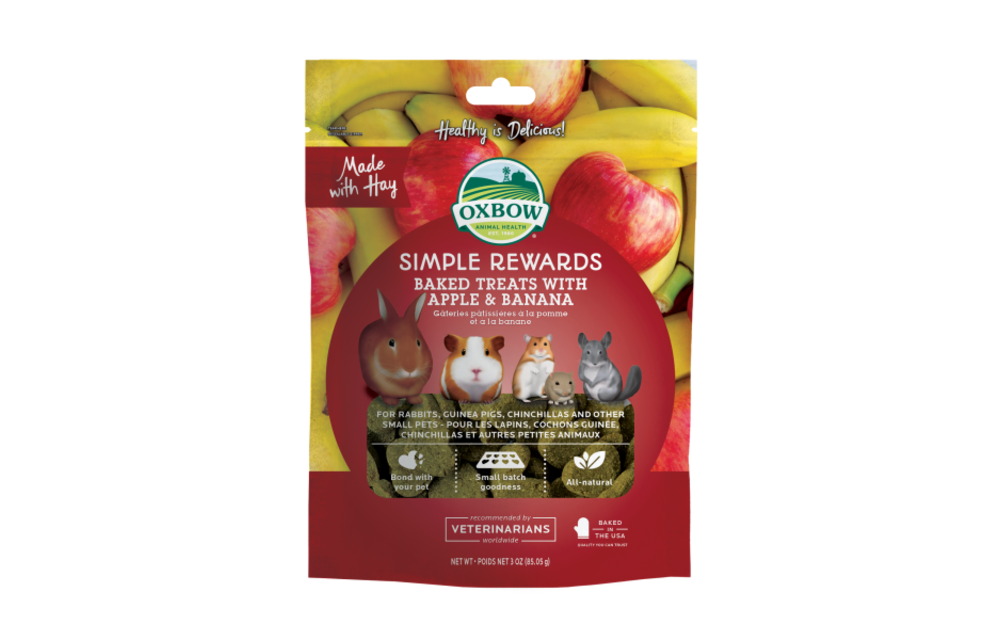 OXBOW Simple Rewards Baked Treats w/ Apple & Banana 3oz