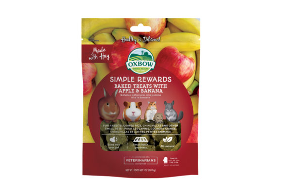 OXBOW Simple Rewards Baked Treats w/ Apple & Banana 3oz