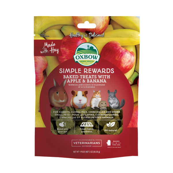 OXBOW Simple Rewards Baked Treats w/ Apple & Banana 3oz