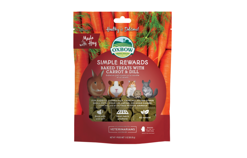 OXBOW Simple Rewards Baked Treats w/ Carrot & Dill 3oz