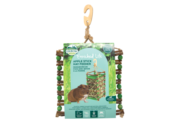 Oxbow Enriched Life Apple Stick Hay Feeder