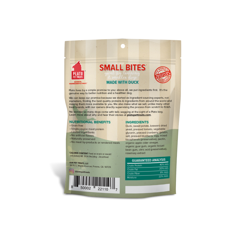 Plato Small Bites GF Duck 2.5oz