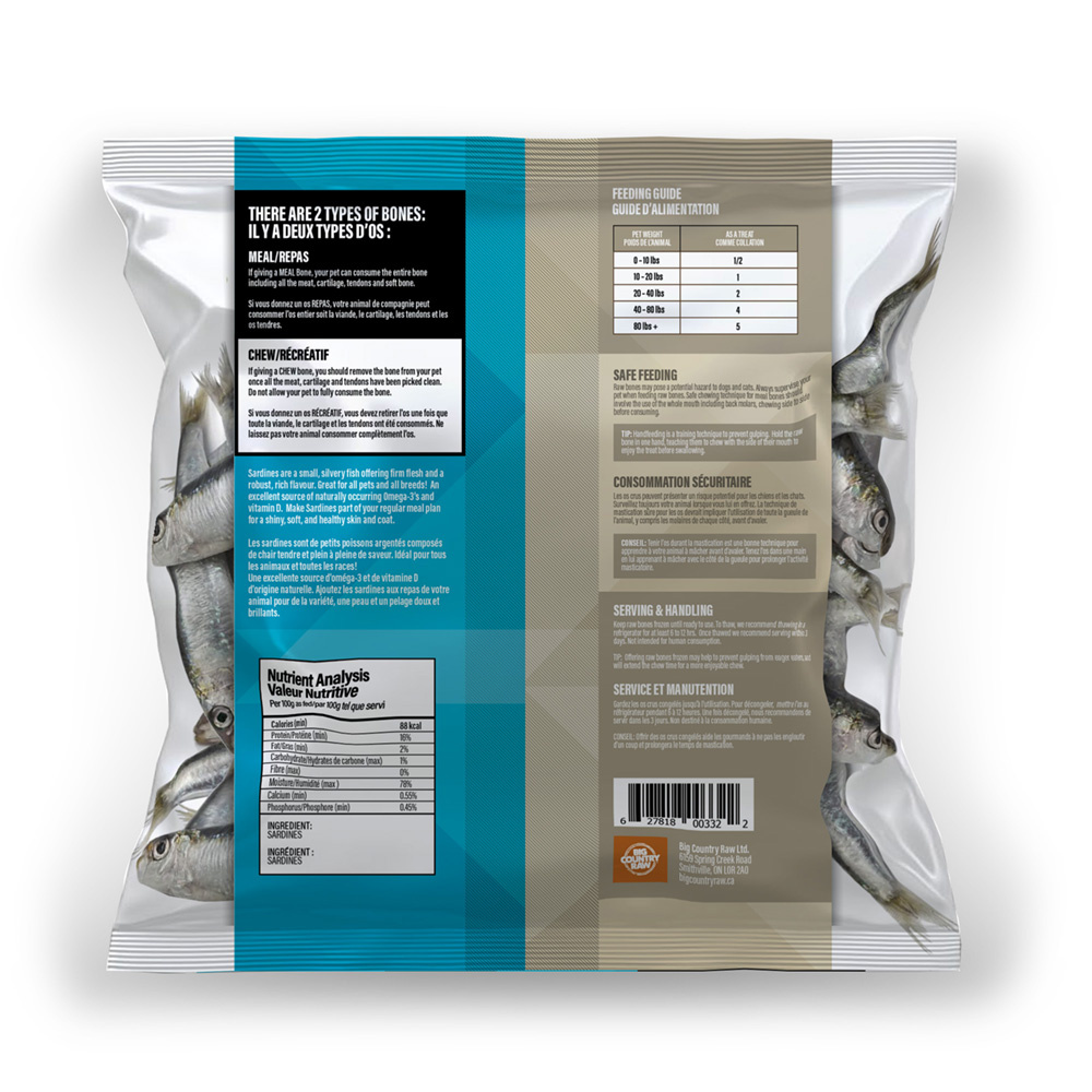 Big Country Raw Sardines 1lb