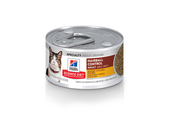 Science Diet Cat Adult Hairball Control Chicken Cat 2.9 oz