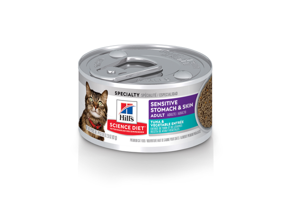 Science Diet Cat Adult Sensitive Stomach & Skin Tuna Entrée 2.9oz