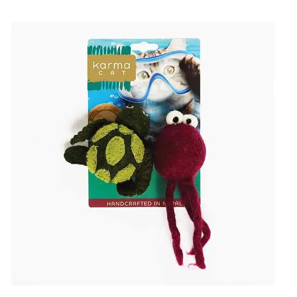Karma Cat - Turtle & Jellyfish 2pk