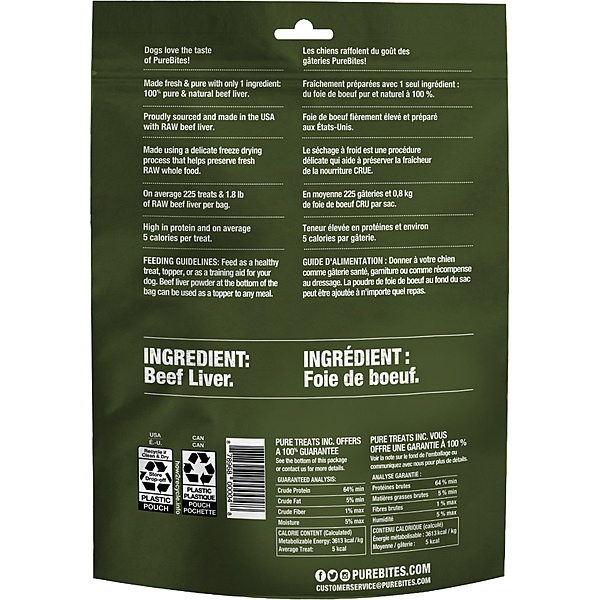 PureBites Beef Liver 250g