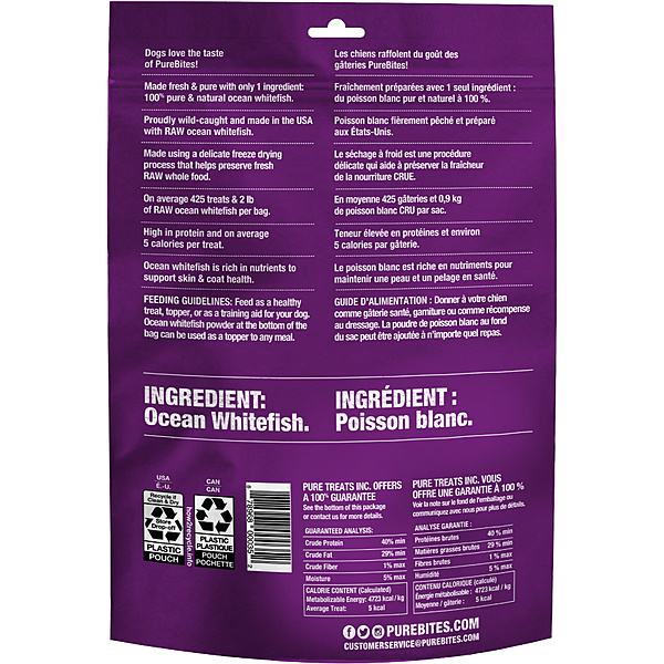 PureBites Dog WhitefishFish 198g