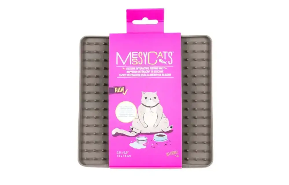 Messy Mutts Silicone Reversible Interactive Cat Licking Mat